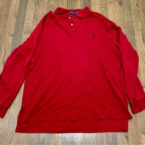 Ralph Lauren Red Long Sleeve Polo Shirt